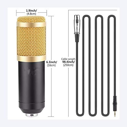 Xdchlk profesionalni komplet Kondenzatorskih mikrofona: mikrofon za računar+amortizer + kapa od pene+kabl kao mikrofon