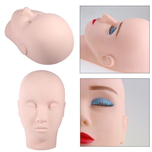 Eyelash Mannequin Head, Proširni alat za produženje trepavica, kozmetologija Mannequin Lutka za lice glave za lice za čišćenje trepavica trepavica Proširenja Vežbanje suočavaju se sa šminkama