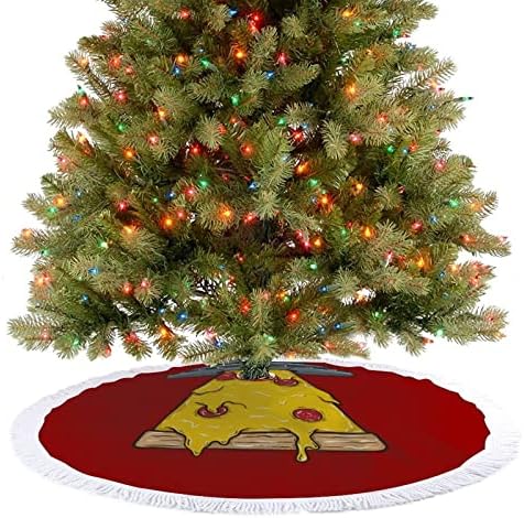 Aliens vjeruju u pizzu i božićnu suknju crvena kolu Xmas Tree suknje sa rubom na otvorenom na otvorenom