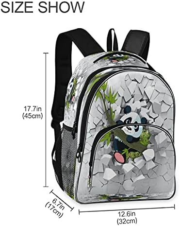 Ruksak bambus panda školska torbica školska torba sa džepom za boce sa vodom