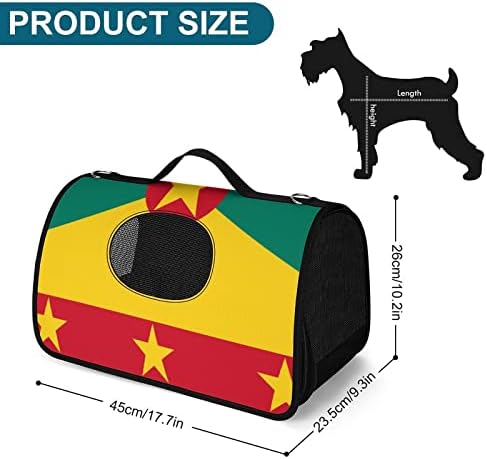 Grenada zastava za kućne ljubimce štene mala torbica za nošenje torbe za putovanja na otvorenom u šetnju