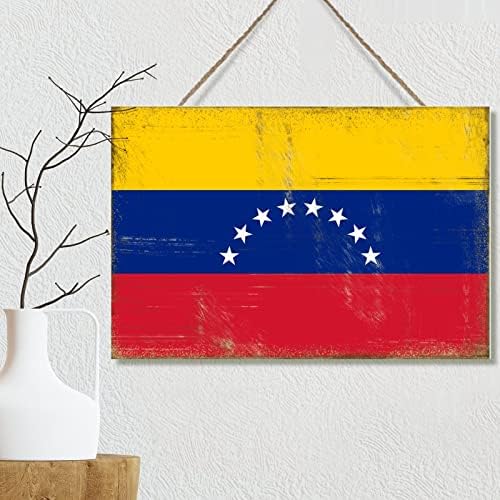 Venezuela zastava Wood Wall Plakete Venezuela Viseća potpisao / la centar rustikalni Nacionalni zastava
