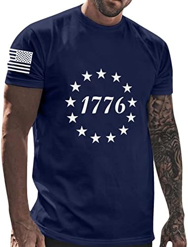 BMISEGM Ljeto muške košulje Muške neovisnosti Zastava Casual Soft i udobne male tiskane lagane