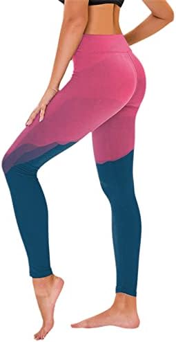 Tie-Dye Gradient trčanje Yoga helanke za žene Tajice visokog struka Ultra meke brušene elastične udobne Jogger hlače za vježbanje