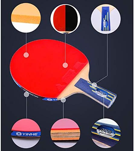 Sshhi stolni teniski šišmiši, 5 zvjezdica, neklizajuća ručka, ping pong paddle set, zabavni trening, moda / kao što je prikazana / kratka ručka