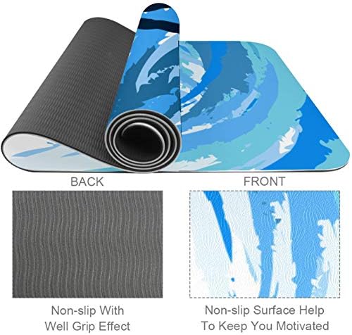 Siebzeh Surfer Blue Premium Thick Yoga Mat Eco Friendly Rubber Health & amp; fitnes non Slip Mat za sve vrste vježbe joge i pilatesa