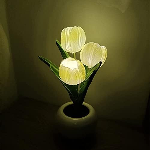 Tulip lampica 2023 Novo, stolna lampar lampica LED simulacija tulipana noćna svjetlost sa vazom, ukrasima stola za kućnu dnevnu sobu Dekor za kućni dekor