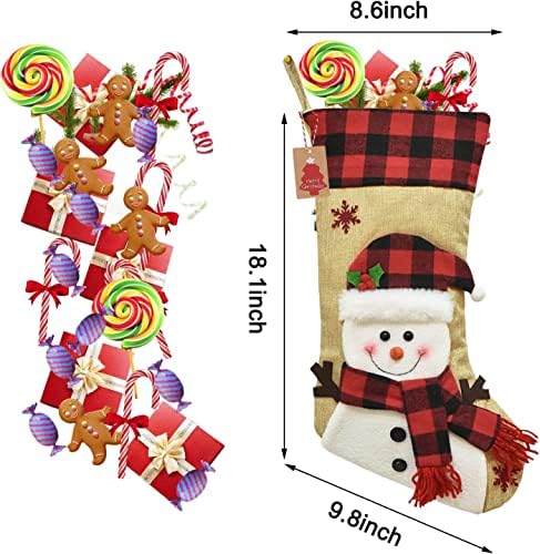 MBeta 18 Božićne čarape, božićne čarape personalizirane sa znakom Xmas čarapa za odmor Božićne ukrase Pokloni za porodičnu djecu