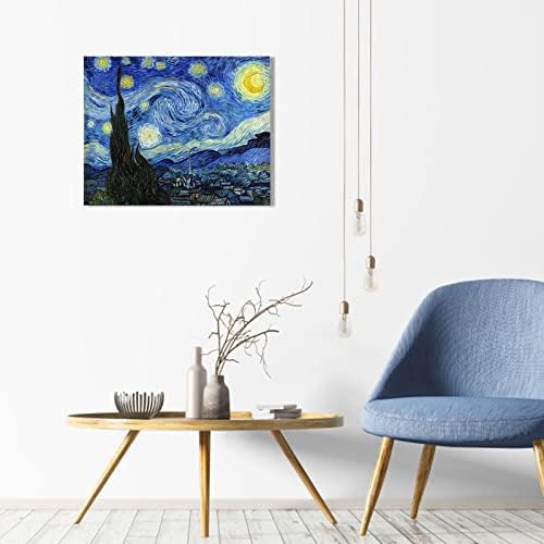 1 Kingo Van Gogh canvas Wall Art: Starry Night Landscape Painting slika reprodukcija slika Soba