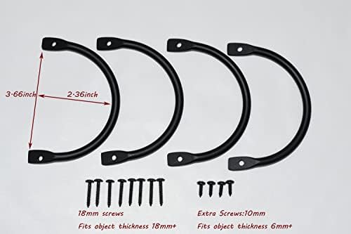 Ručke za poslužavnik SHUNTU-Crne metalne ručke za ručke za kuhinjske ormare ormar ladica ručka