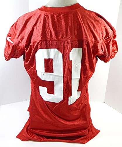 2013 San Francisco 49ers Ray McDonald # 91 Igra Polovna crvena vežba Dres XXL 845 - Neintred NFL igra rabljeni dresovi