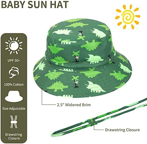 Fynnsure Baby Boy Sun Hat Baby Hats Upf 50+ Toddler Sun Hat Heathent Sun Hats Kids Beach Ljeto Podesivi kašit