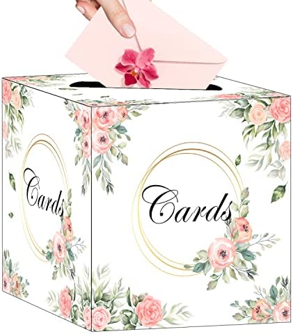 Heipiniye Pink cvjetna kutija cvjetna poklon kartica Držač kutija za vjenčanje kutija za karticu kutija kutija za kutiju kartice za vjenčanje za bebe tuširanje mladenke za tuširanje rođendan za rođendan favorica ukras stola ukras stola