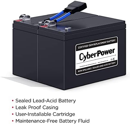 CyberPower RB1290X2A ups zamjenski uložak baterije; bez održavanja; korisnik-instaliran, 12v / 9Ah, Crna