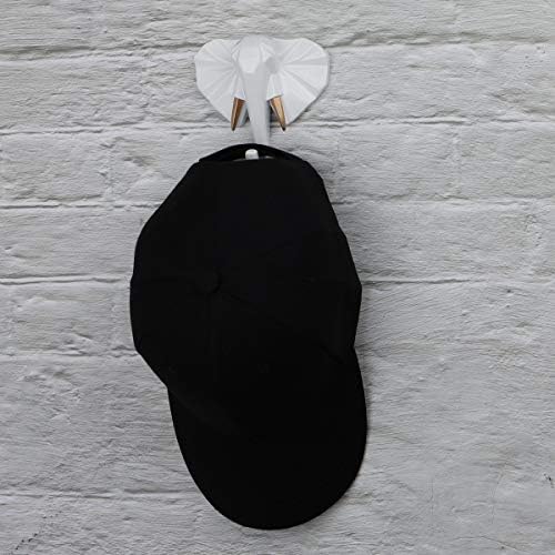 Kepfire Zidno montirano golu kuka za životinje Slon glava bijeli zidni obrtni obrt kuće Dnevna soba spavaća soba Dekoracija Viseći kaput ručnik nakit