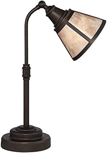 Regency Hill Malta Rustikalna seoska stolna lampa 18 1/2 visoka sa USB Dimerom satenska Bronzana smeđa metalna