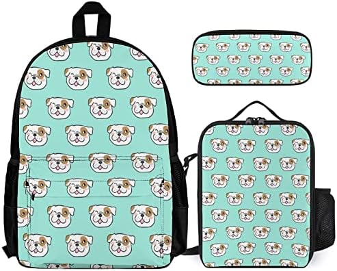 Head Bulldog 3 kom ruksak Set College laptop torba za rame sa kutijom za ručak i Pernicom