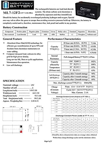 12v 7ah F2 zamjenska baterija za linearni AE100 telefonski ulazni sistem-10 pakovanje