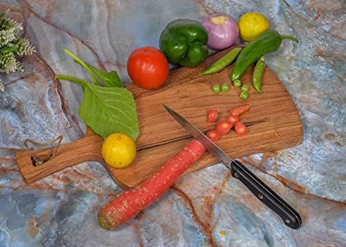 EDHAS Bagrem za rezanje drveta dekorativna drvena ploča za posluživanje za kuhinju i blagovaonicu za meso, sir, hljeb, povrće & voće