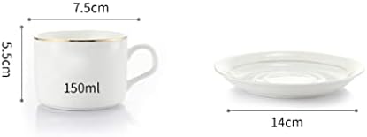 ZLXDP Europska keramička kupa kupka za kafu set kafe set za kavu domaćin cvjetni čaj čaša kosulja kašike Hugly Cup pokloni