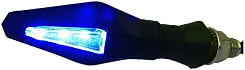 MotorToGo Crna sekvencijalna lampa Žmigavci svjetla LED Žmigavci indikatori kompatibilni za Ducati Monster