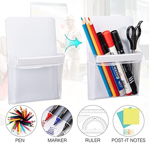 Chunniao magnetske držače olovke, pribor za tablice jakim magnetima, džep za skladištenje za vaš frižider, školski ormar, uredski ormarići