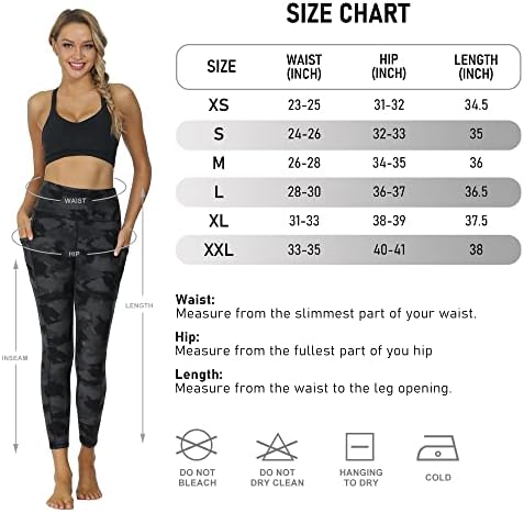 Fotociti gamaše s džepovima za žene - visoki stručni temminijski kontrolni trening joge hlače za trčanje, obuka
