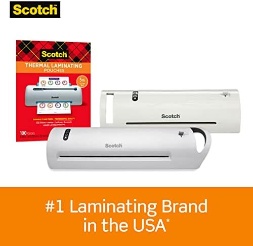 Scotch Thermal Laminating Pouches, 200 Pack Laminating Sheets, 3 Mil, 8.9 x 11.4 Inches, Education