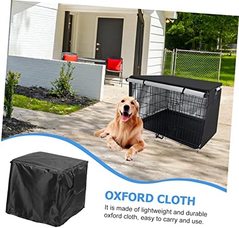 Claspeed kavez pokriva kavez za pse 210D srebrni obloženi Oxford Crnom kućni ljubimac
