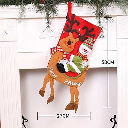 Napoo Božićni viseći ukras Božićne čarape bombonske torbe Poklon torba Dnevna soba Dekor Porodični