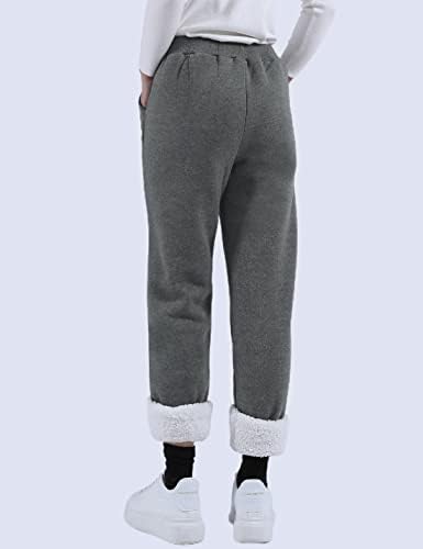 Yeokou ženske zimske hlače za hlače za hlače Fleece Sherpa obložene hlače