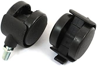 Aexit 2pcs 7,5 mm Kotači muški navoj 1.5 Okrugli rotirajući dizajn dvostrukih kotača okretni kočnica za kotačice za kotače