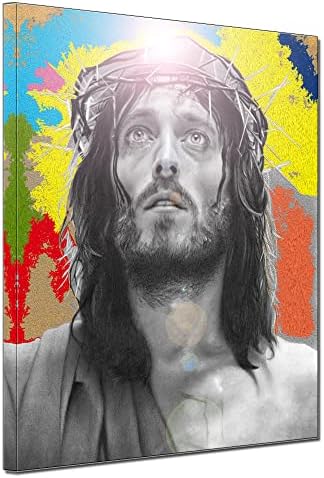 TAOMI vjerski kršćanski Isus Krist šareno umjetničko djelo za dnevni boravak zidna Umjetnost Sveto svjetlo Bog poster Print portret okvir za uređenje doma 12x16inch dekor slike