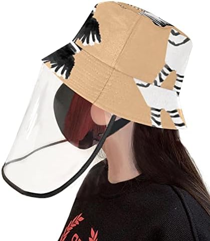 Zaštitni šešir za odrasle sa štitnikom za lice, ribarski šešir protiv sunčeve kape, crtane životinje Zebra