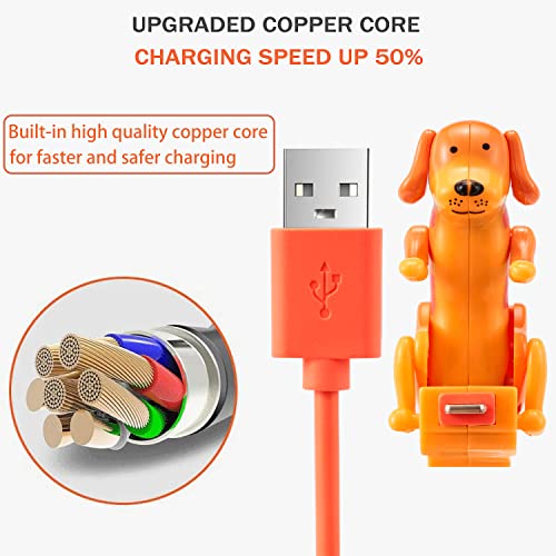 3hq smiješni kabl za brzo punjenje za psa za iPhone 14 / 13 / 12 / 11 i više, nadograđeni dodirni punjač za pseće telefone USB kabl za munje-narandžasta