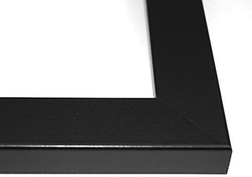 Kreativno pismo Art [10x32 6 otvaranje staklenog lica crni okvir za slike za držanje fotografija 4 x 6 uključujući kolaž bijele prostirke od 10 x 32 inča