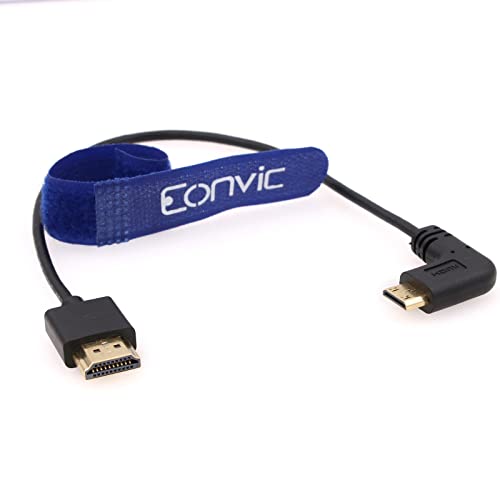Eonvic 2.1 HDMI 8K HDMI musko u desni kut Mini HDMI muški kabel velike brzine namotani kabl za kanemon