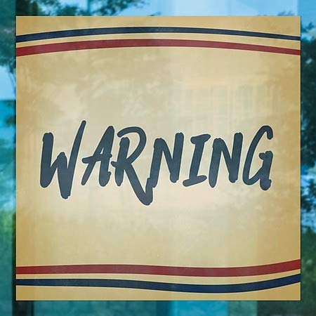 CGsignLab | Upozorenje -Nostalgia Stripes prozor Cling | 5 X5