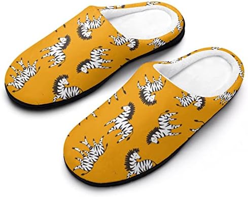 Zebra Zoo Print ženske zimske pamučne papuče Slip On warm House Shoes Anti-Slip za Unutarnji / Vanjski