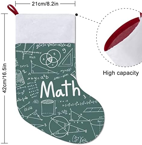 Math Formula Doodle Božićne čarape Viseće čarape Ispis Xmas Tree Kamin ukrasi