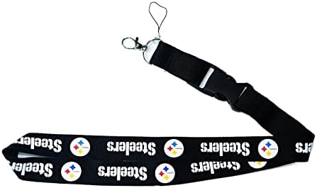 Uvlačivi Premium držači za značke za Steelers Lanyard , za teške uslove rada sa karabiner kopčom koja se okreće za 360°, držač za ličnu kartu naziv ključa za značku, tri različite vrste uzica za fudbalske reprezentacije