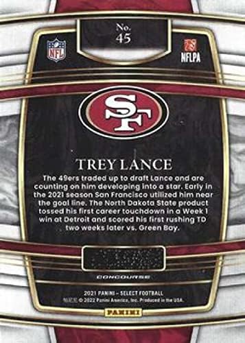 2021 Panini Odaberite 45 Trey Lance Concourse San Francisco 49ers RC Rookie NFL fudbalska trgovačka kartica
