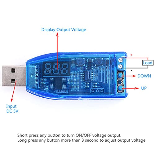 Modul regulatora napona USB Step Up Down modul za napajanje Voltage crveni ekran Buck Boost Converter DC 5V do 3.3 V 9V 12V 24V