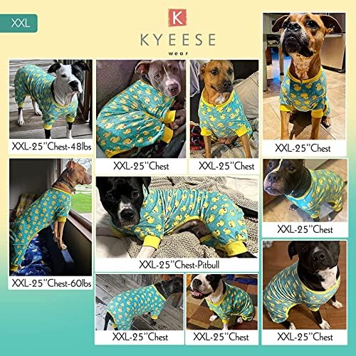 KYEESE pseća pidžama za srednje pse Žuta patka meki materijal rastezljiva pseća pidžama Onesie odjeća za pse