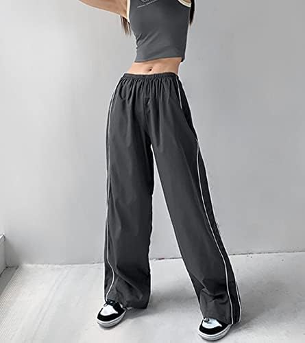 Aimetiray ženske široke padobranske pantalone elasitc struine labave staze Y2K pantske pantalone vrećice