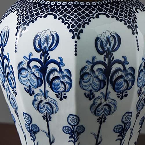 Brulea Jars Jingdezhen Keramička vaza Plava i bijela porculana Opći jar Temple Jar Cvjetni uzorak Kineski kućni dnevni boravak Dekoracija zanata