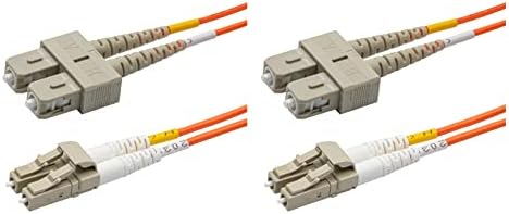 SpeedyFibertx - 2-pakovanje 20 metra multimode OM1 dupleks sc do LC vlaknasti kabel, Corning OM1