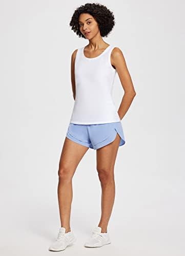 Baleaf ženske široke kaiševe bez rukava za vježbanje bez rukava na vrhu joge casual crewneck majice