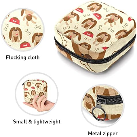Lijepa mala pasa kostna hrana sanitarne vrećice za pohranu sa salvetom, patentni menstrualni kup torbica ženska menstruacija Prvi period Držač jastučića za djevojke Žene dame
