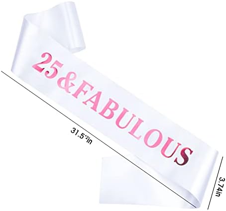 Sgkued '25 i fenomenalni 'rođendanski krila, bijeli mekani satenski rođendan sa ružičastim slovima